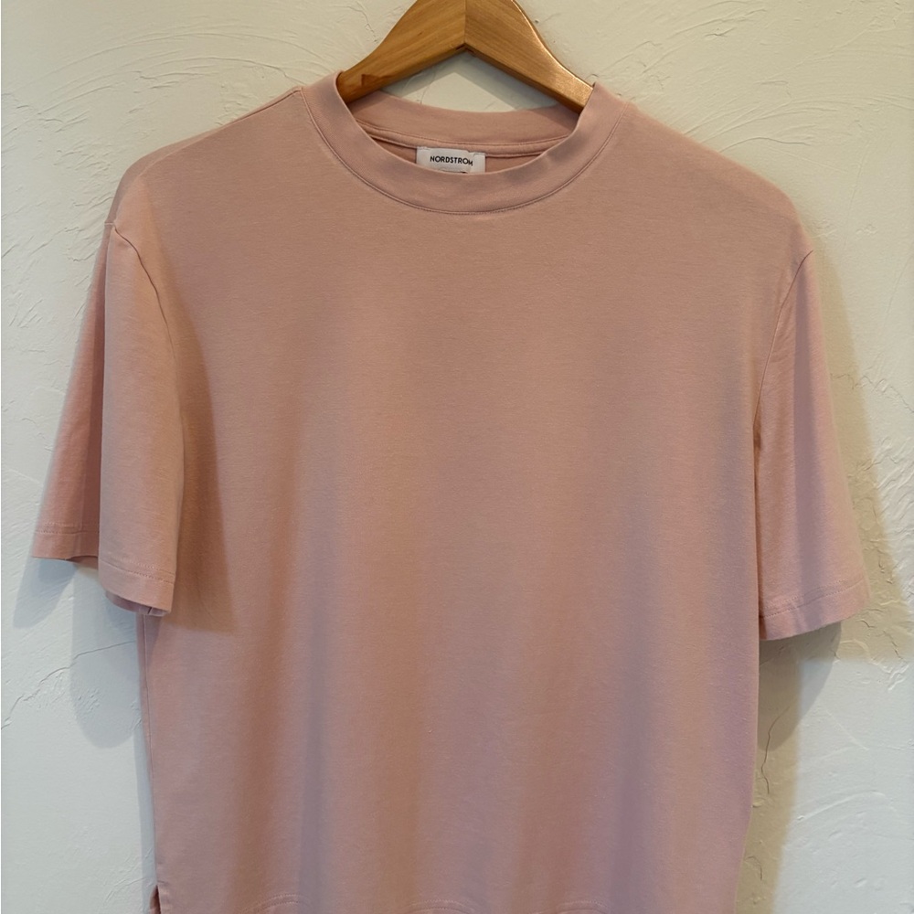 Nordstrom Woman’s Short-Sleeve Crew Tee in Dusty Pink